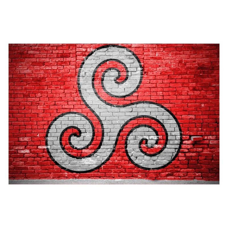 Triskele BDSM Brick Wall Graffiti