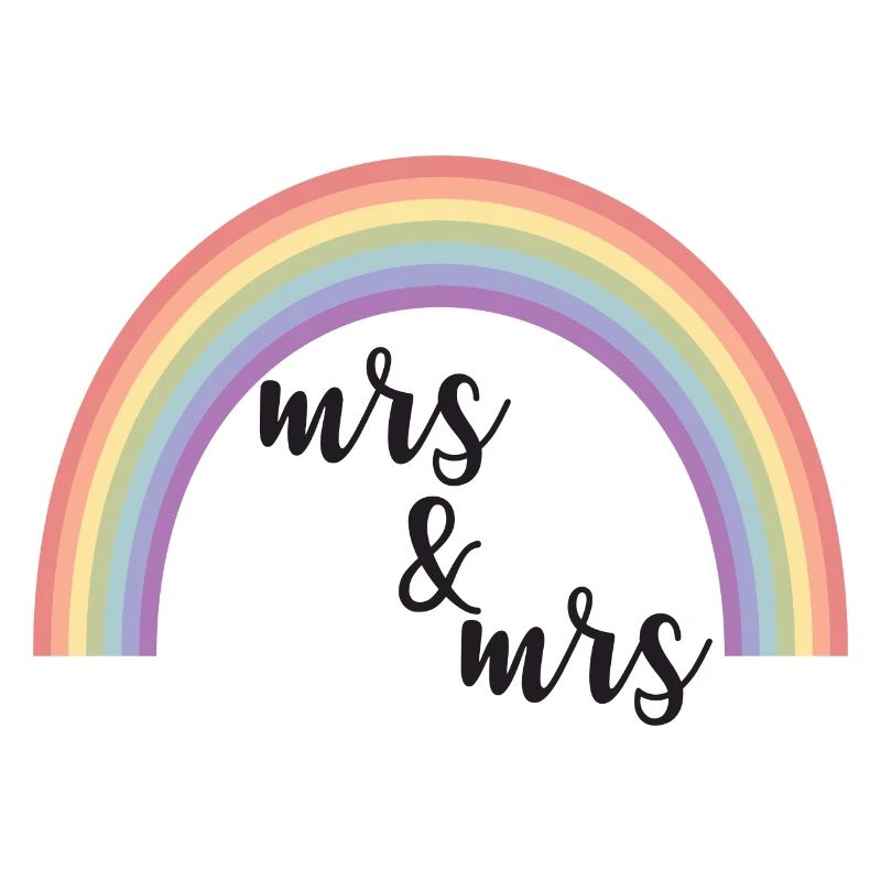 Rainbow Stripes Mrs et Mrs