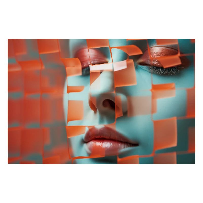 Visage pixélisé et identité cachée.