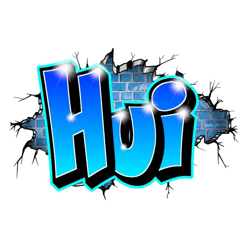 Graffiti HUI imprimable sur tout support