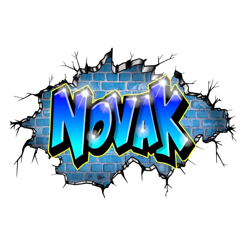 Graffiti NOVAK cracks Birthday Gift child