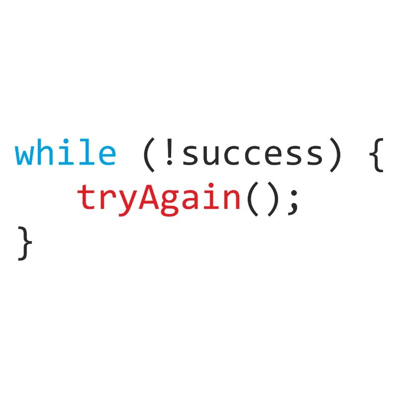 while (!success) - black version