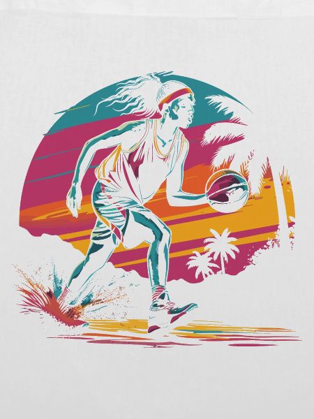 Basketballerin Retrowave