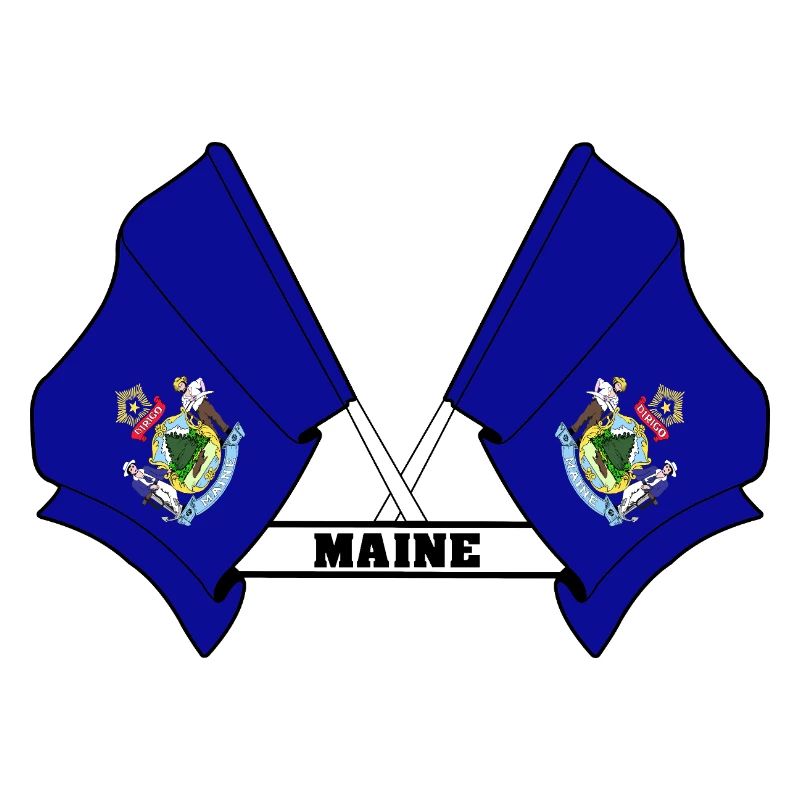 wee flags text MAINE