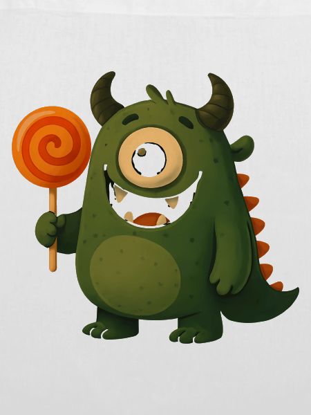 Kulleraugen Monster mit Lutscher