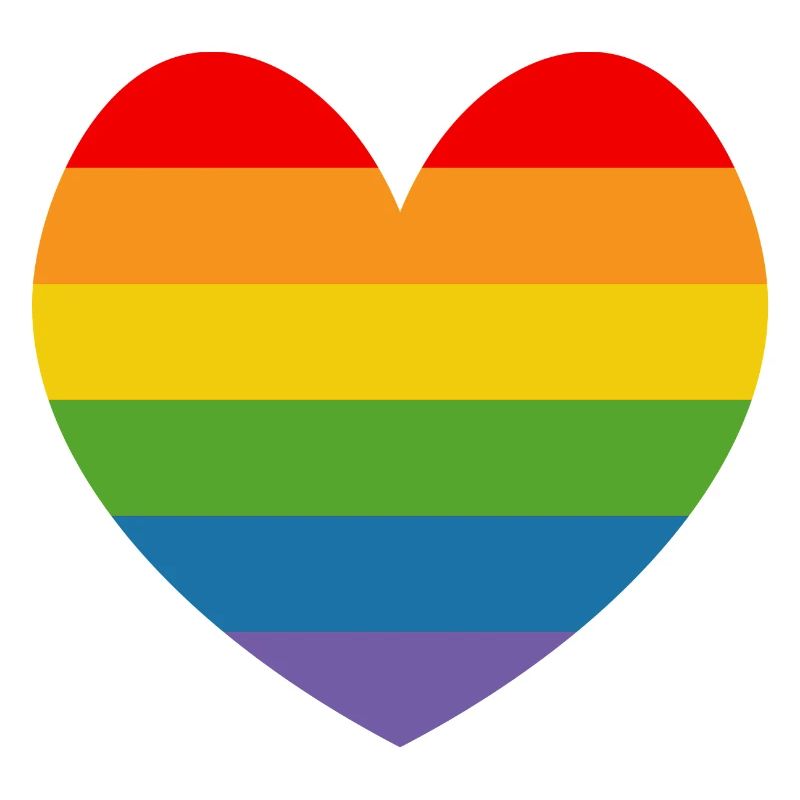 LGBT CSD TShirt Regenbogen HERZ