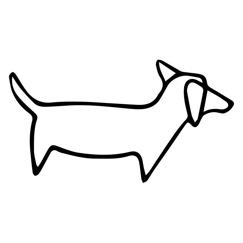 Teckel minimalisme dessin