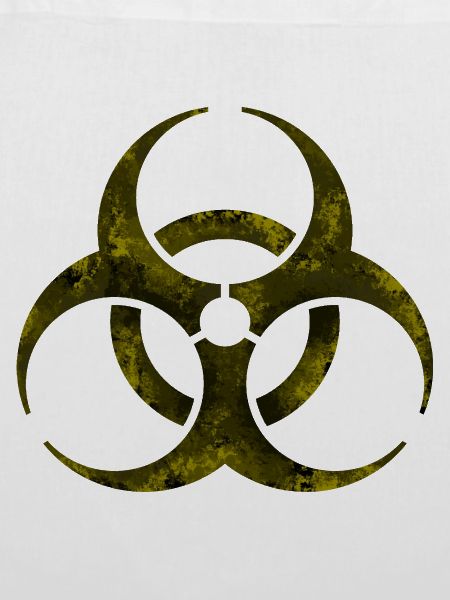 Gelbes Biohazard-Symbol