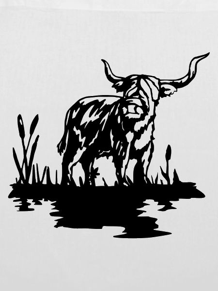 Schwarzes schottisches Highlander-Design