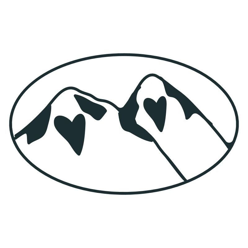 LOVE HEART hidden oval mountains