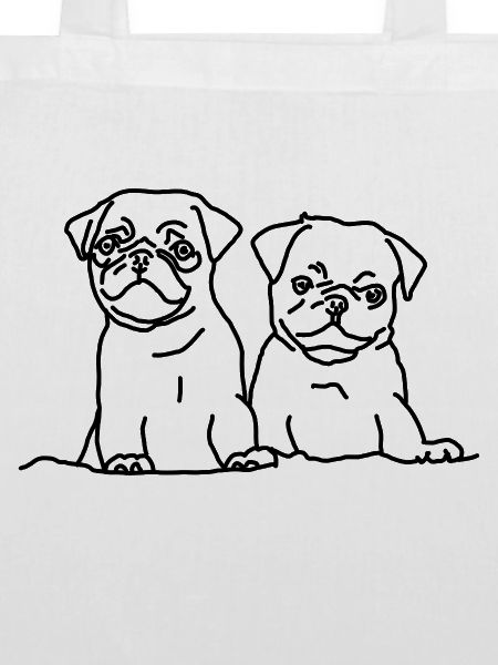 Für Hundefreunde: zwei junge Möpse