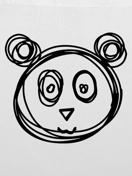 Panda handgezeichnet