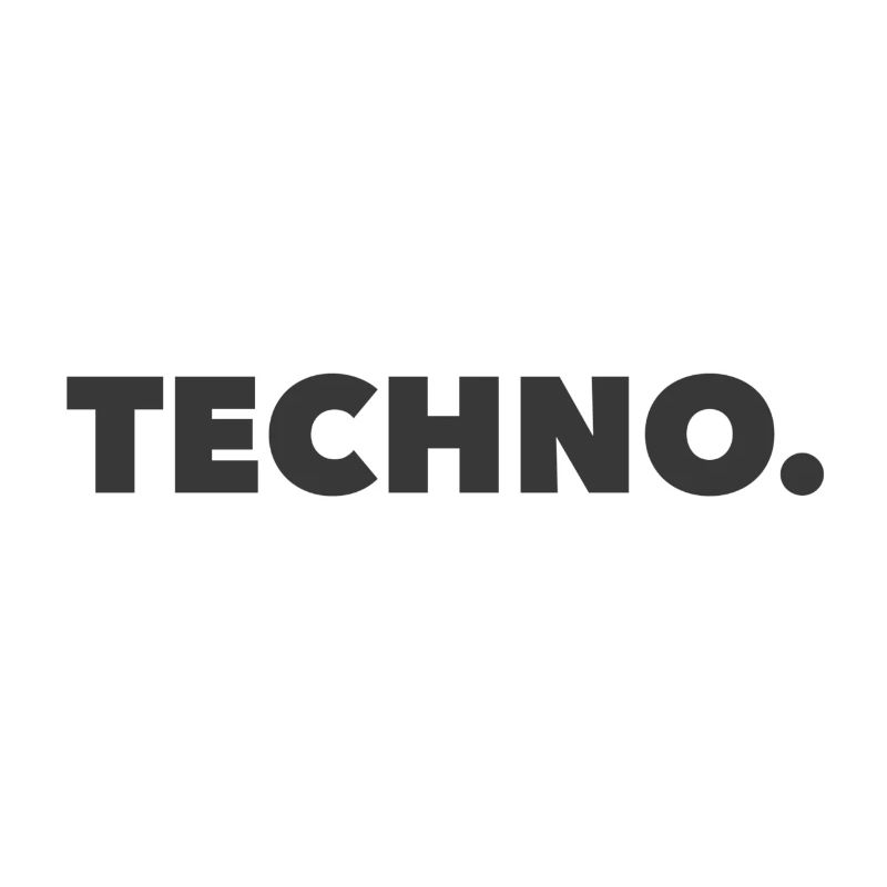 Techno Music Logo grau