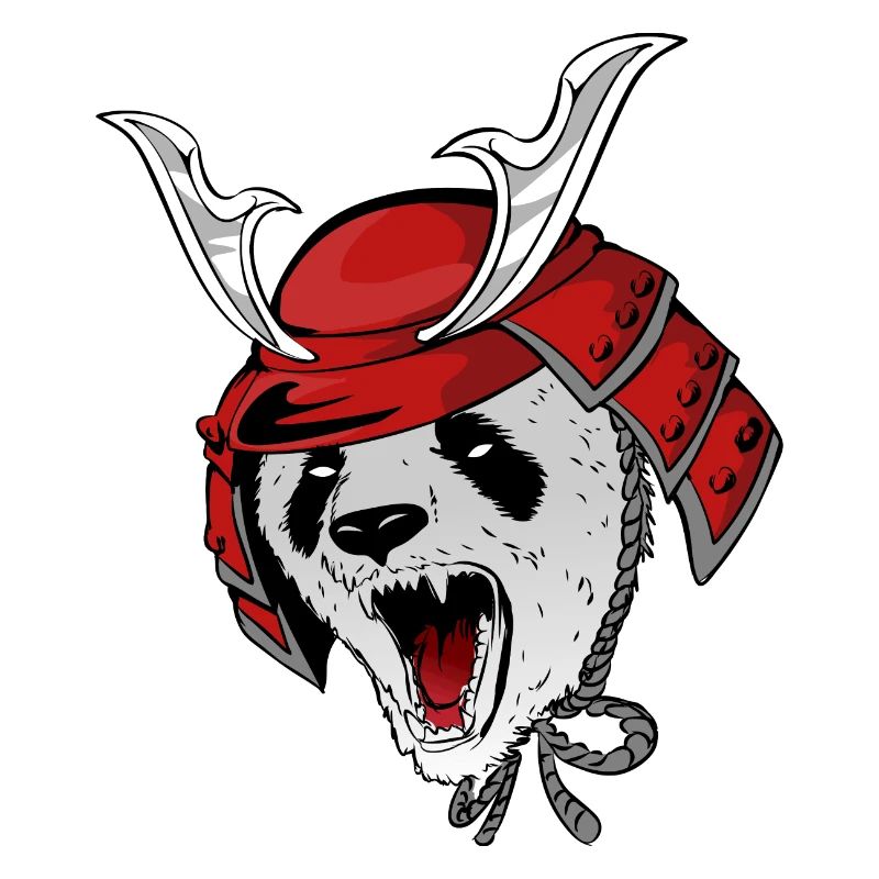 Kampf gegen Panda Samurai Helm