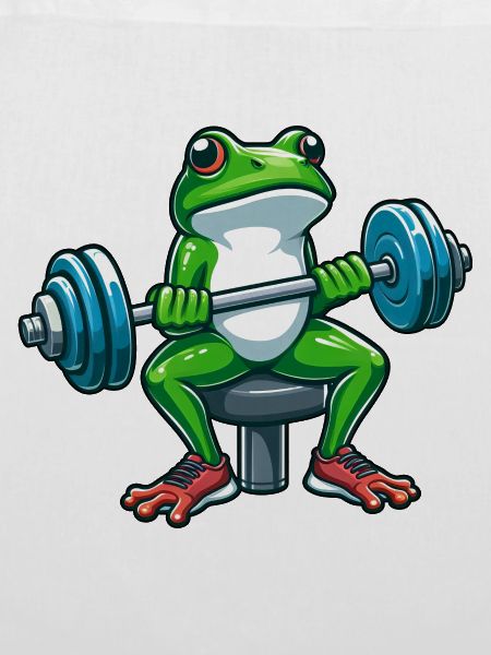 Starker Frosch Workout Hanteltraining