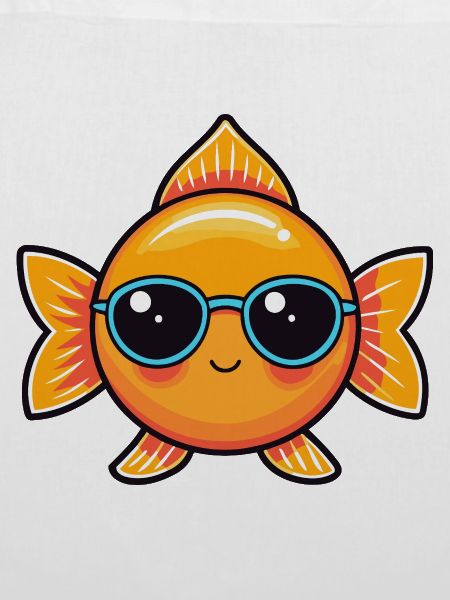 Retro Fisch Blaue Brille