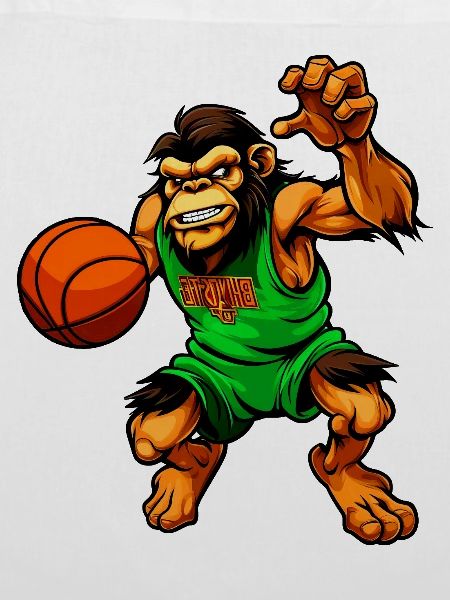 Schimpansen Basketballerin / Basketball Affe
