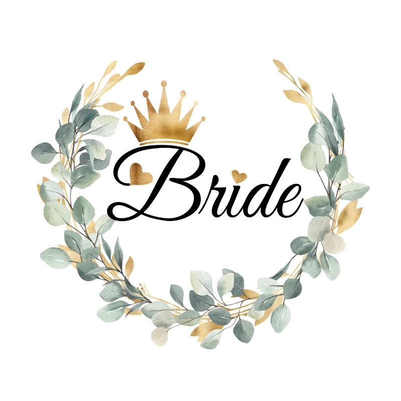 Team Bride! Kranz & Krone Design, personalisierbar