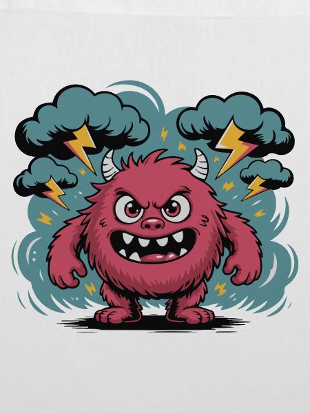 Heftige Sturmmonster-Illustration