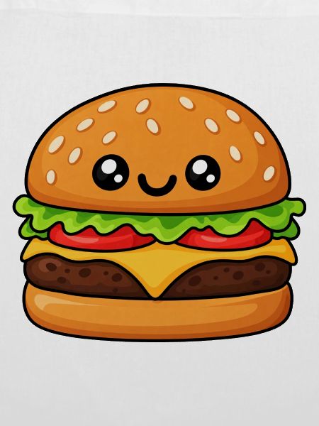 Kuscheliger Hamburger Cartoon
