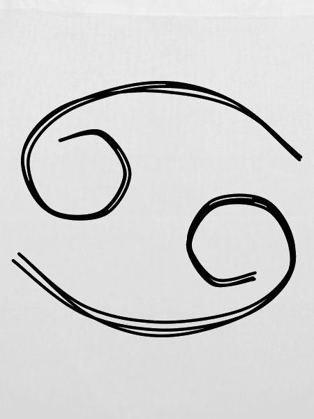 Sternzeichen Krebs handgezeichnet