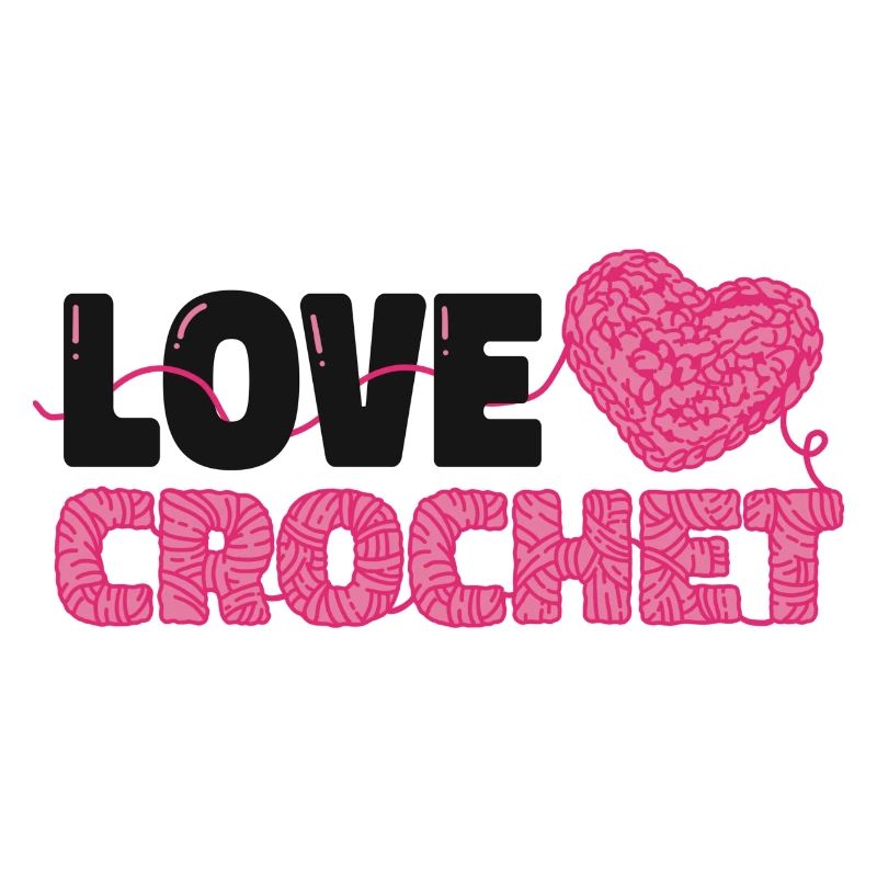 Love crochet heart pattern
