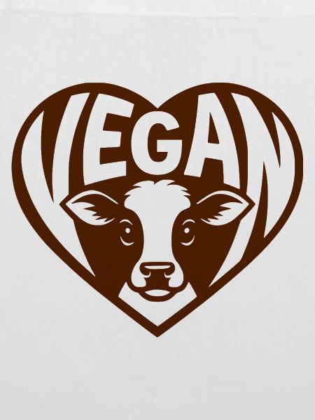 Vegan - Herz für Tiere mit Kälbchen