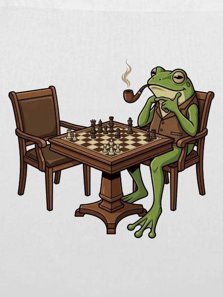 Frosch spielt Schach