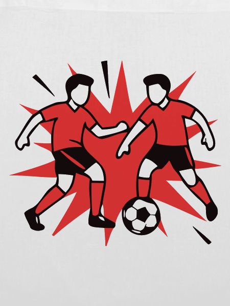 Fussball Zweikampf Grafik
