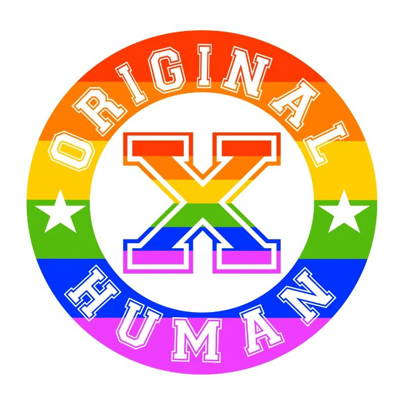 LGBT Original Human Label Étiquette Arc-en-ciel