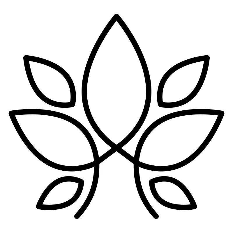abstraktes Logo mit Blättern