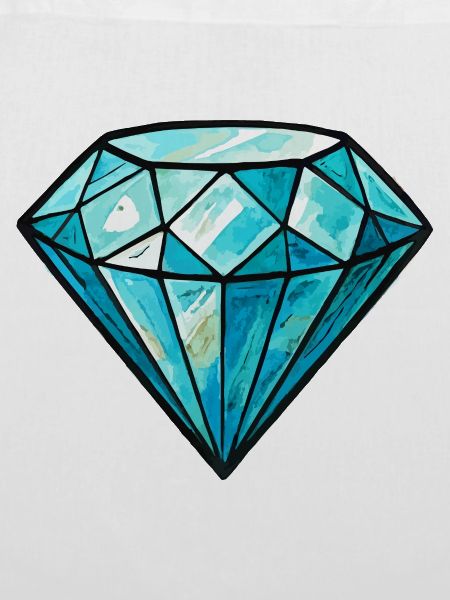 Wasserfarben Kristalldiamant