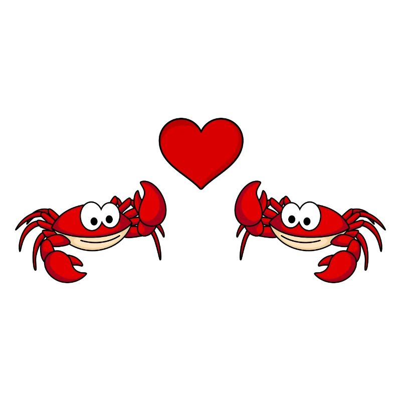 Krabbe Comic Paar liebe