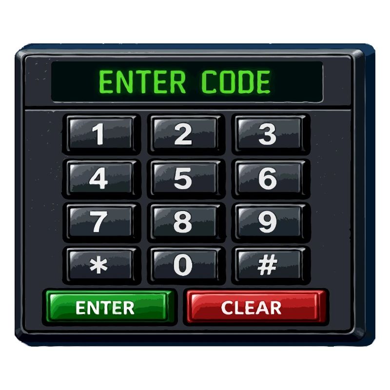 Enter Code Keypad Neon
