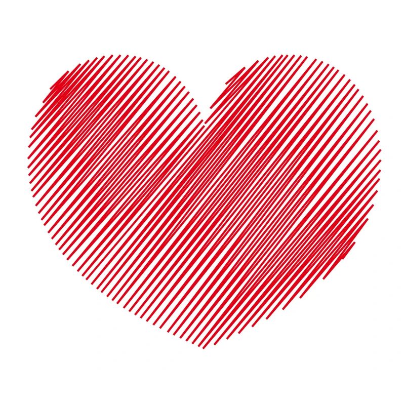 Rotes Herz Bleistift
