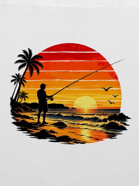 Sunset Fisherman-Silhouette