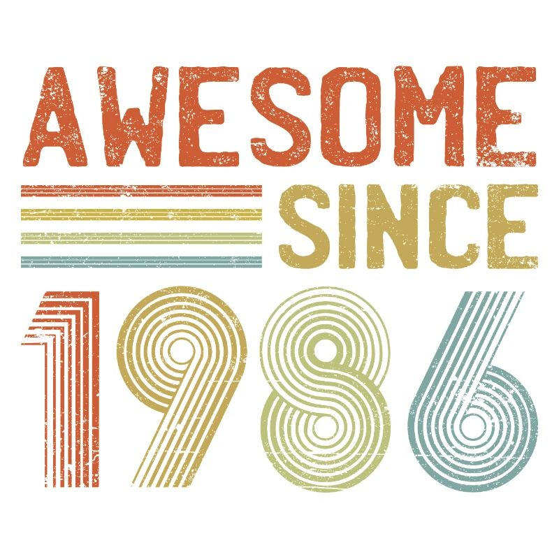 Retro 1986 Jubiläumsdesign