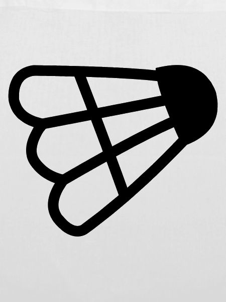 Badminton einfaches Shuttle-Logo