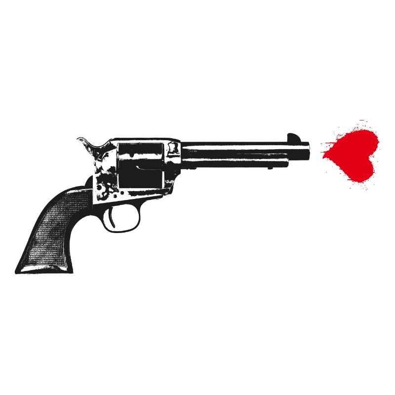 Pistole mit Herz