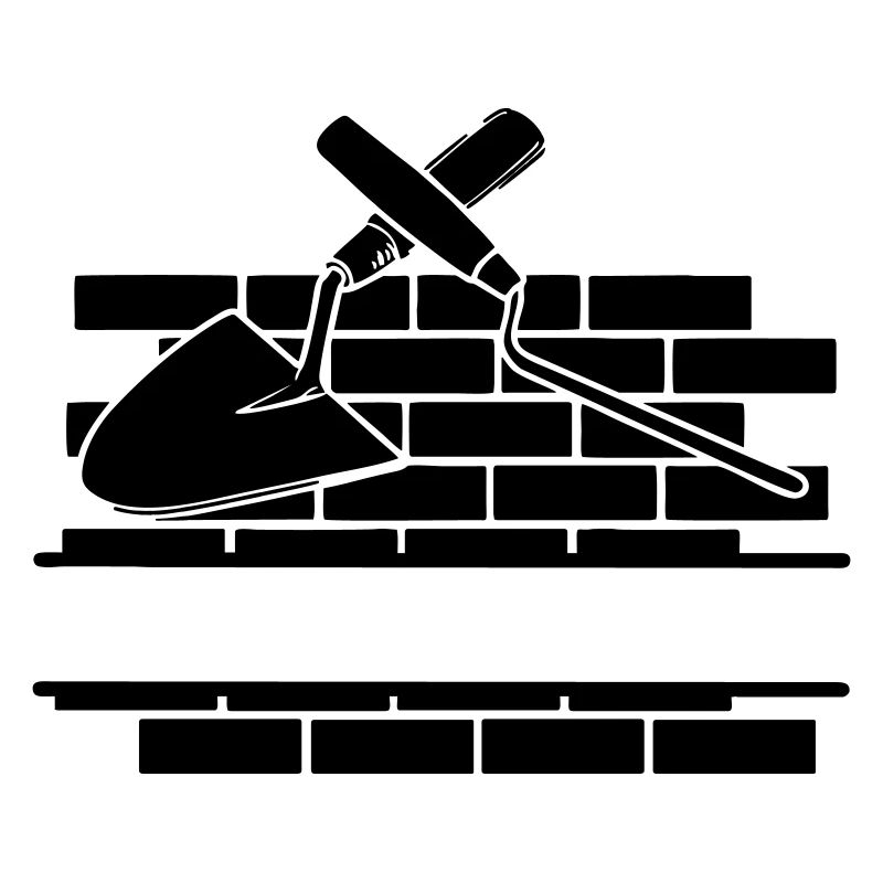 Clou et truelle joints avec le mur