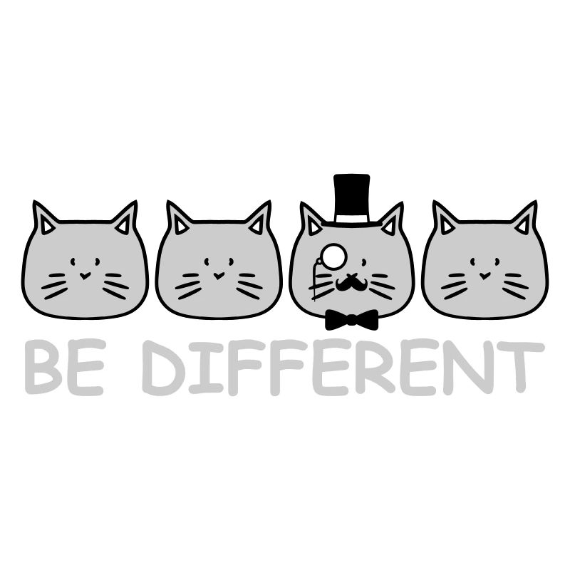 Be Different Sir Katze Zylinder Monokel Herr Reich