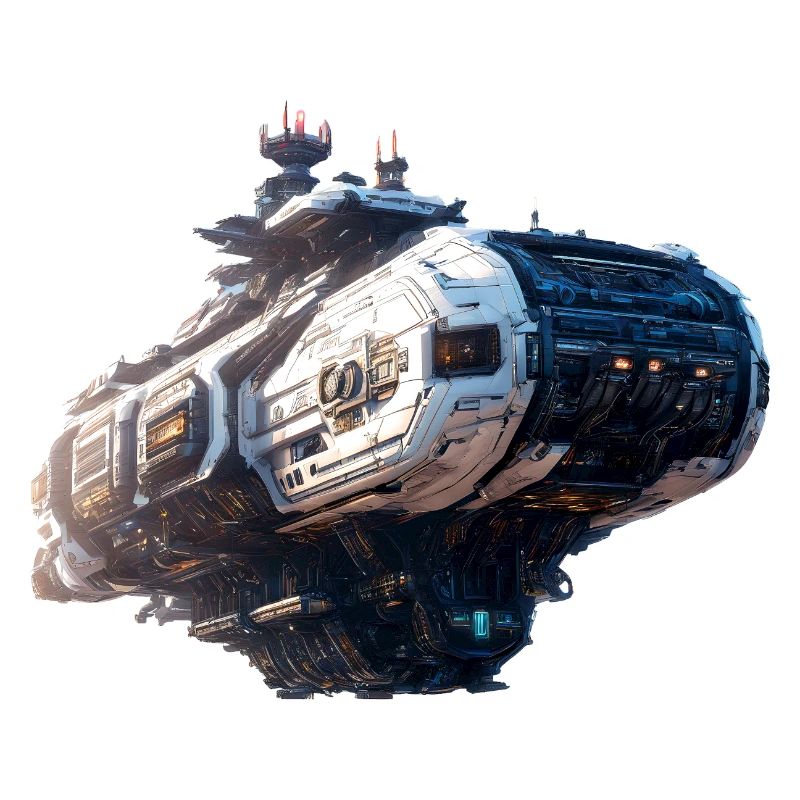 Cyberpunk-Raumschiff