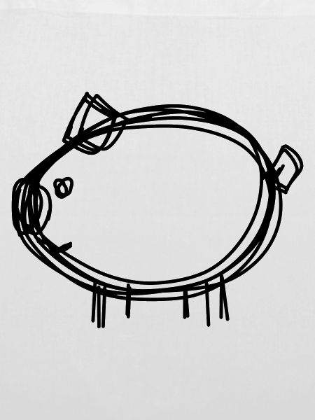 Schwein handgezeichnet