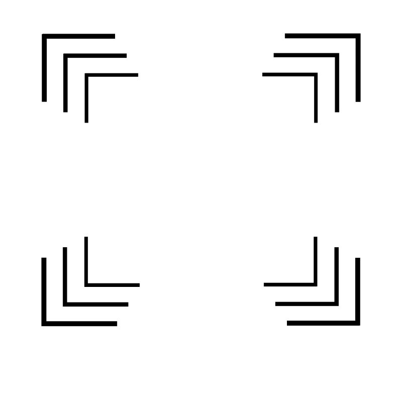 Corners frame in black