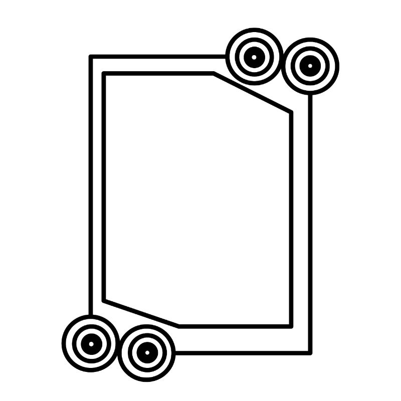 Cool long frame in black decoration