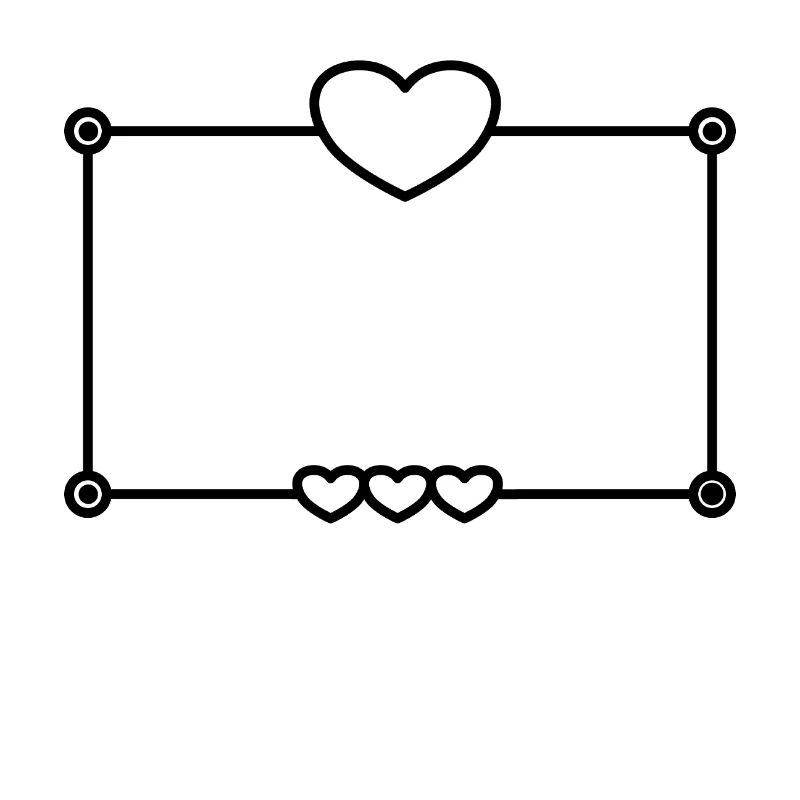 Heart Frame Rectangular Shape Background