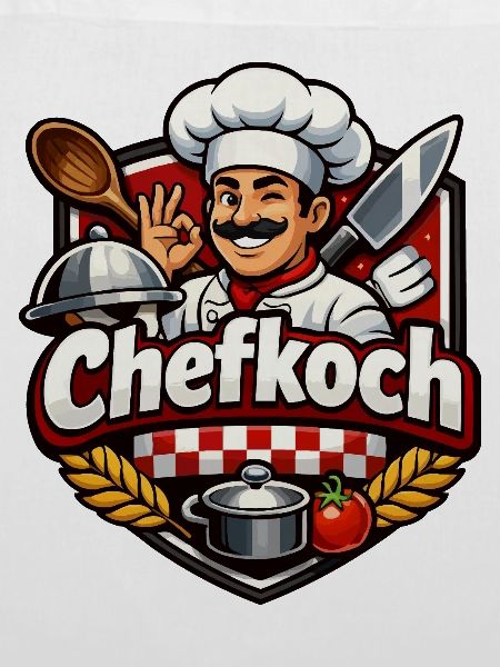Chefkoch Cartoon Motiv Küchenheld