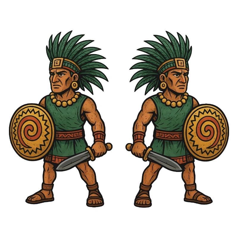 Aztekischer Doppelkrieger
