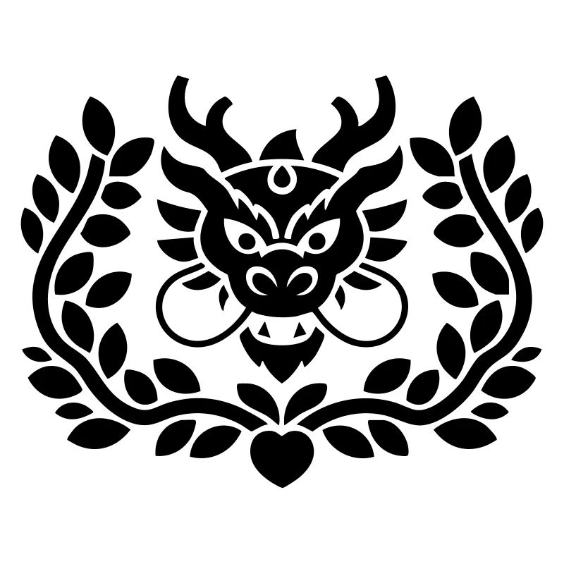 Drachen-Emblem-Wappen
