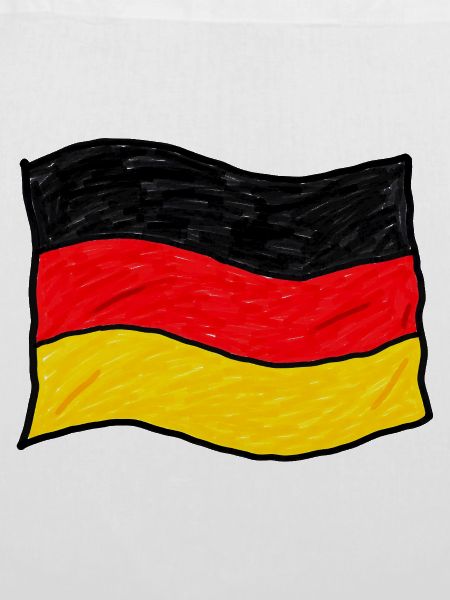 Handgezeichnete Deutschlandflagge